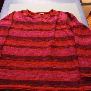 Eddie Bauer 2XL Long Sleeve Short V Neck Cotton Sweater Cottagecore